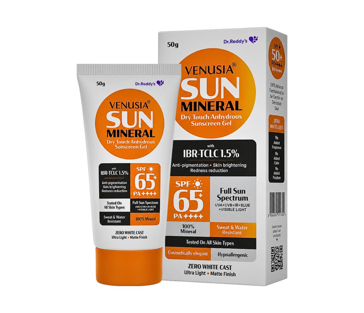 Venusia Sun Mineral Dry Touch Sunscreen Gel SPF 65+ PA++++